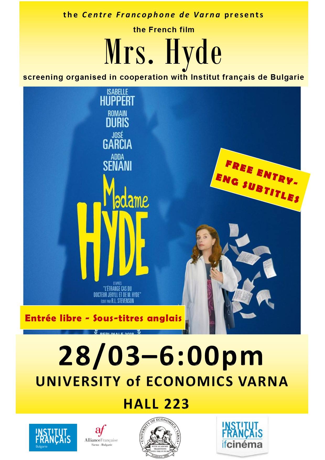 French Movie Screening: Madame Hyde